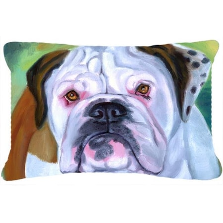 Carolines Treasures Carolines Treasures 7350PW1216 Miss English Bulldog Fabric Decorative Pillow 7350PW1216